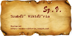 Szabó Viktória névjegykártya